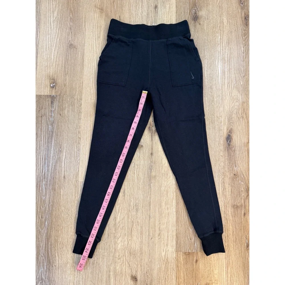 Nike Joggers Women XS Black Fleece Lined High Waist Slim Fit Sweatpants Swoosh‎